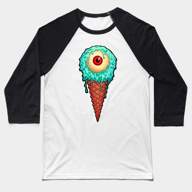 We All Scream Baseball T-Shirt by tommartinart